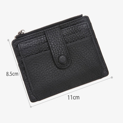 Slim Card Case Front Pocket Wallet Women Credit Card Holder with Keychain