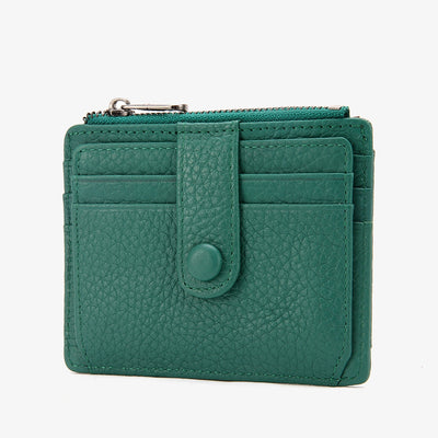 Slim Card Case Front Pocket Wallet Women Credit Card Holder with Keychain