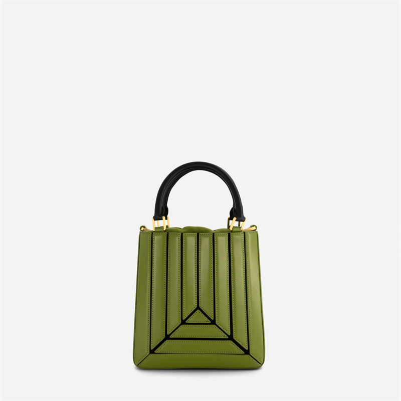 Handbag For Women Drawstring PU Leather Pleated Crossbody Shoulder Bag