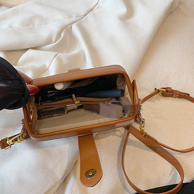 Soft Vegan Leather Purse Elegant Buckled Crossbody Bag For Women