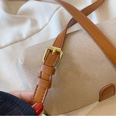 Soft Vegan Leather Purse Elegant Buckled Crossbody Bag For Women