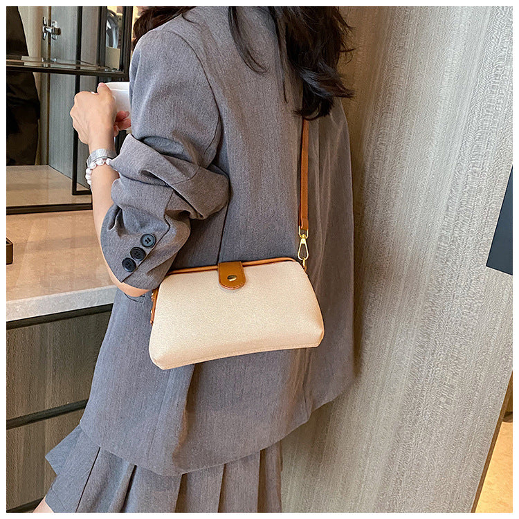 Soft Vegan Leather Purse Elegant Buckled Crossbody Bag For Women