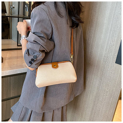 Soft Vegan Leather Purse Elegant Buckled Crossbody Bag For Women