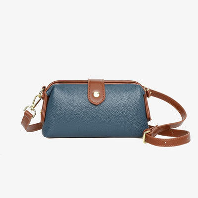 Horizontal Crossbody Bag Genuine Leather Elegant Purse For Commuter