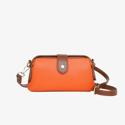 Horizontal Crossbody Bag Genuine Leather Elegant Purse For Commuter