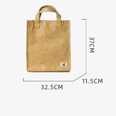 Minimalist Kraft Paper Bag Women Men Eco Friendly Crossbody Bag