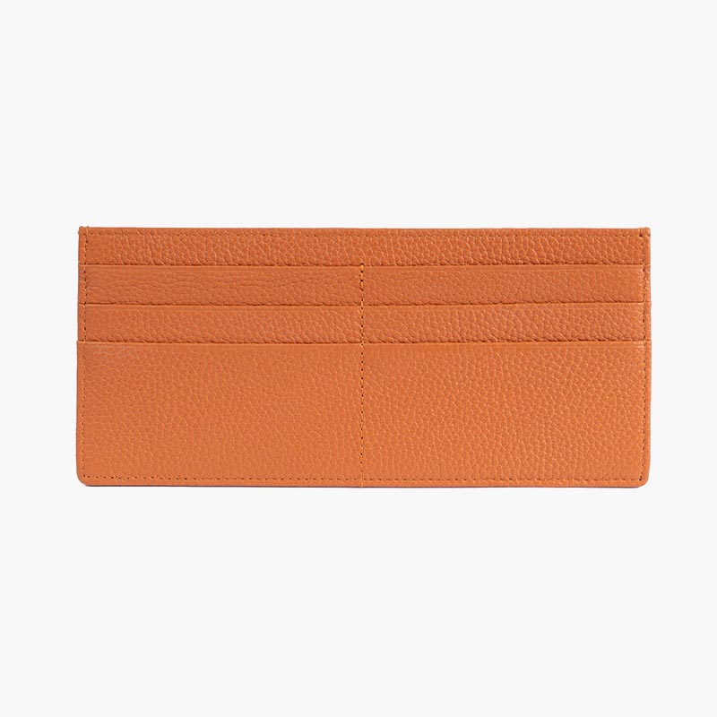 Ultra Thin Leather Wallet Plain Color Long Purse For Women