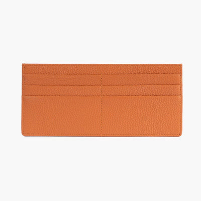 Ultra Thin Leather Wallet Plain Color Long Purse For Women
