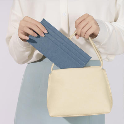 Ultra Thin Leather Wallet Plain Color Long Purse For Women