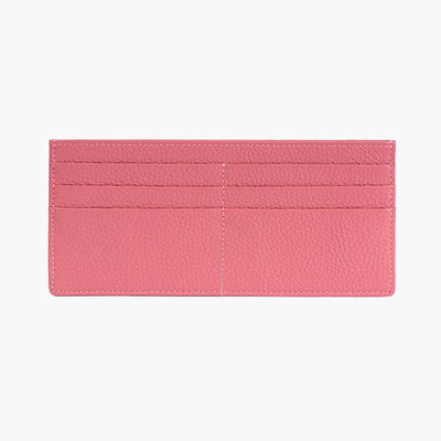 Ultra Thin Leather Wallet Plain Color Long Purse For Women