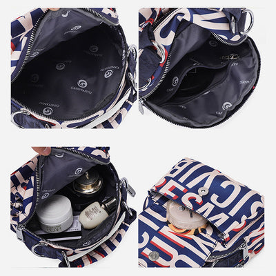 Multiple Color Crossbody Handbag Lightweight Nylon Printed Purse For Women
