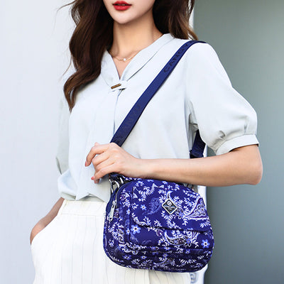 Multiple Color Crossbody Handbag Lightweight Nylon Printed Purse For Women