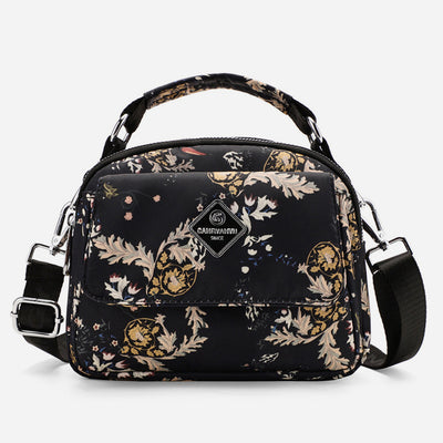 Multiple Color Crossbody Handbag Lightweight Nylon Printed Purse For Women