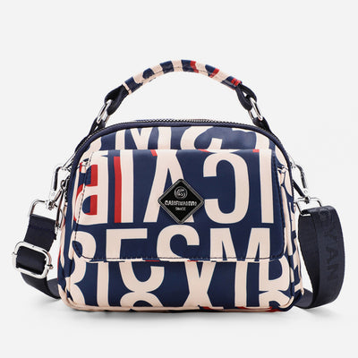 Multiple Color Crossbody Handbag Lightweight Nylon Printed Purse For Women