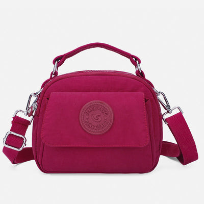 Multiple Color Crossbody Handbag Lightweight Nylon Printed Purse For Women