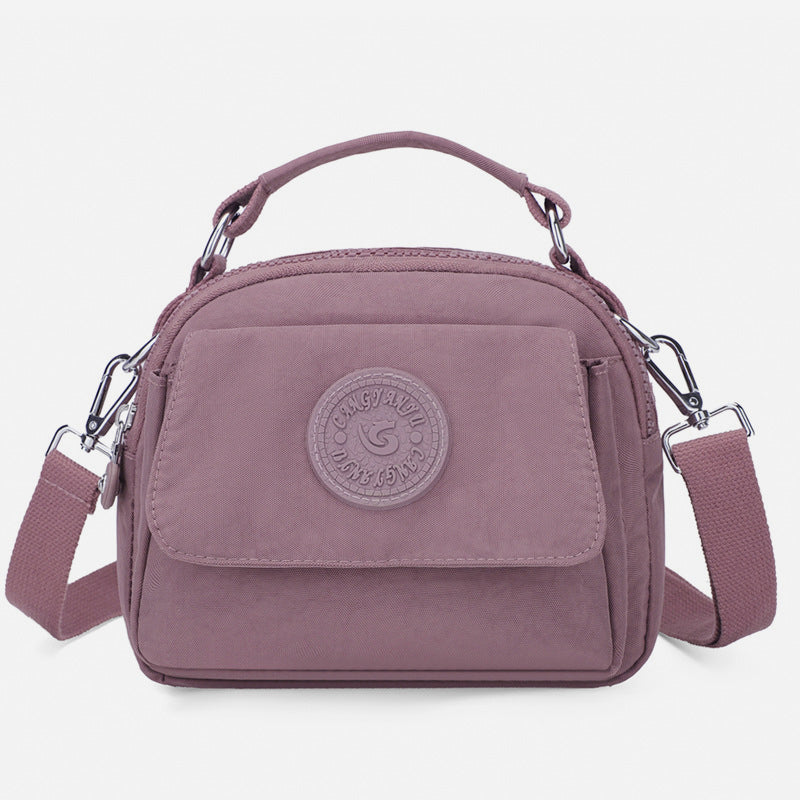 Multiple Color Crossbody Handbag Lightweight Nylon Printed Purse For Women
