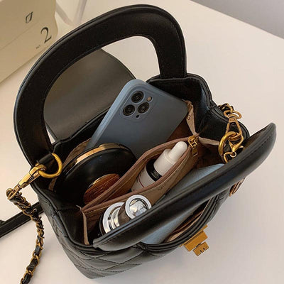 Elegant Chain Purse Vegan Leather Crossbody Bag For Women