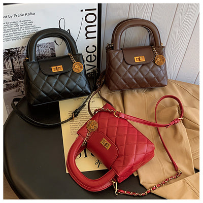 Elegant Chain Purse Vegan Leather Crossbody Bag For Women