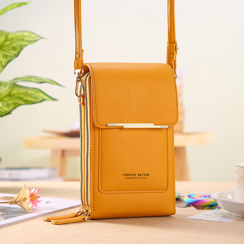Faux Leather Phone Purse Mini Crossbody Shoulder Bag Cell Phone Pouch