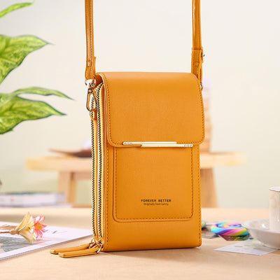Faux Leather Phone Purse Mini Crossbody Shoulder Bag Cell Phone Pouch