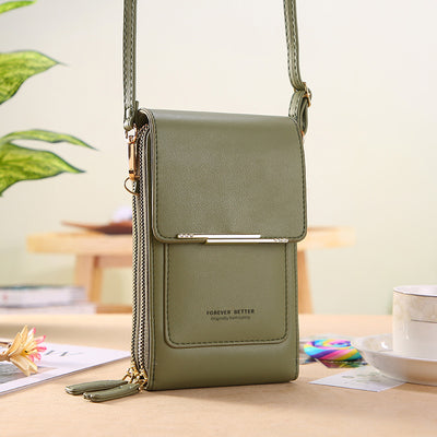 Faux Leather Phone Purse Mini Crossbody Shoulder Bag Cell Phone Pouch
