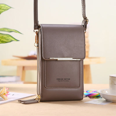 Faux Leather Phone Purse Mini Crossbody Shoulder Bag Cell Phone Pouch