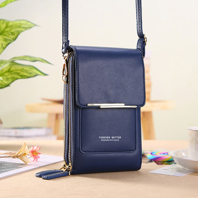 Faux Leather Phone Purse Mini Crossbody Shoulder Bag Cell Phone Pouch