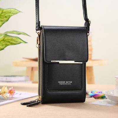 Faux Leather Phone Purse Mini Crossbody Shoulder Bag Cell Phone Pouch