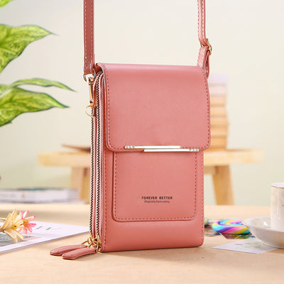 Faux Leather Phone Purse Mini Crossbody Shoulder Bag Cell Phone Pouch