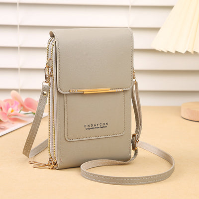 Faux Leather Phone Purse Mini Crossbody Shoulder Bag Cell Phone Pouch