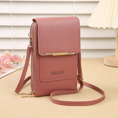 Faux Leather Phone Purse Mini Crossbody Shoulder Bag Cell Phone Pouch