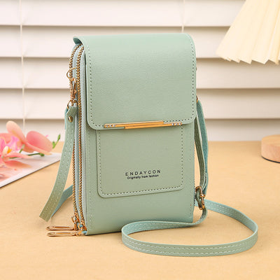 Faux Leather Phone Purse Mini Crossbody Shoulder Bag Cell Phone Pouch