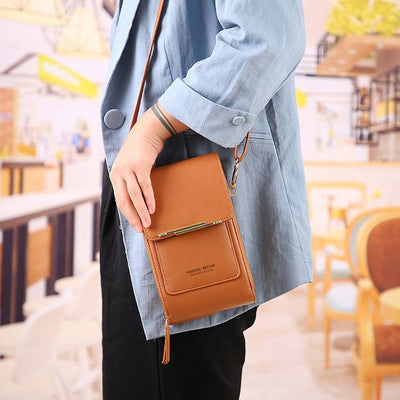 Faux Leather Phone Purse Mini Crossbody Shoulder Bag Cell Phone Pouch