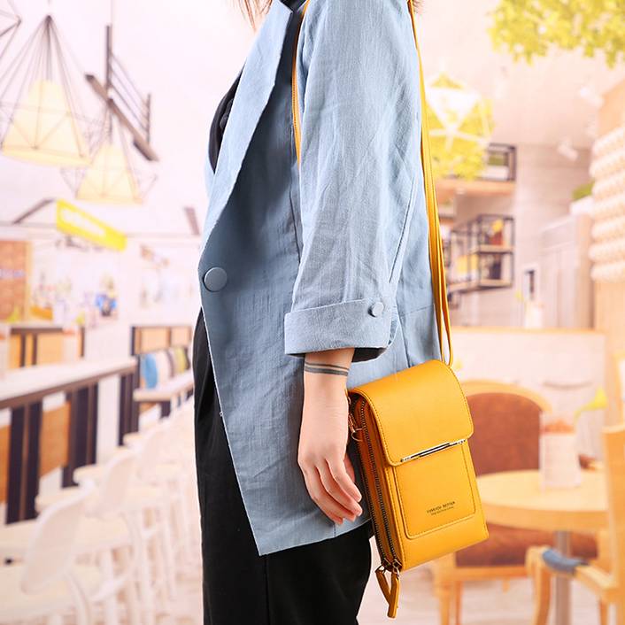 Faux Leather Phone Purse Mini Crossbody Shoulder Bag Cell Phone Pouch