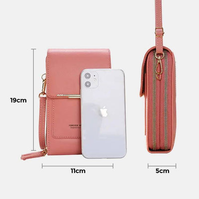 Faux Leather Phone Purse Mini Crossbody Shoulder Bag Cell Phone Pouch