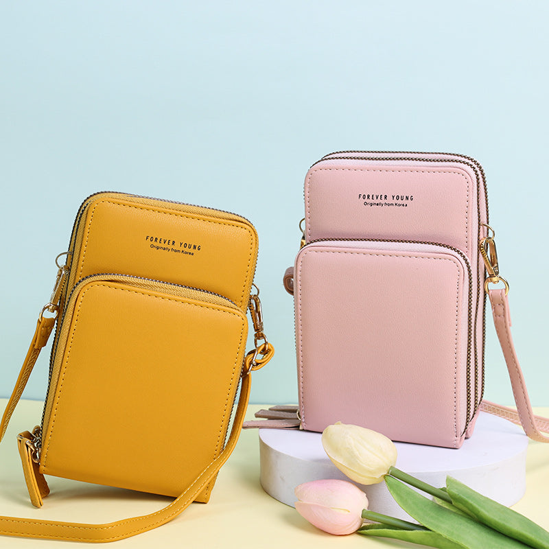 Multi-Compartment Phone Purse With Clear Window