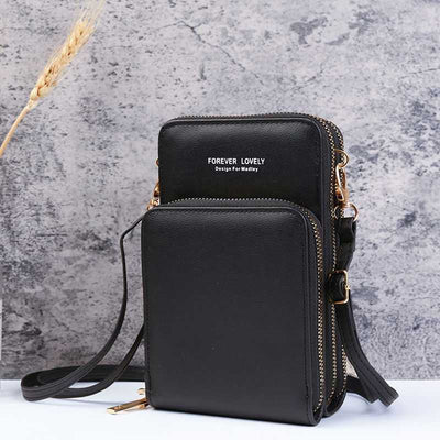 Multi-Compartment Phone Purse With Clear Window