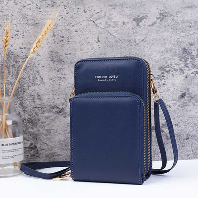 Multi-Compartment Phone Purse With Clear Window