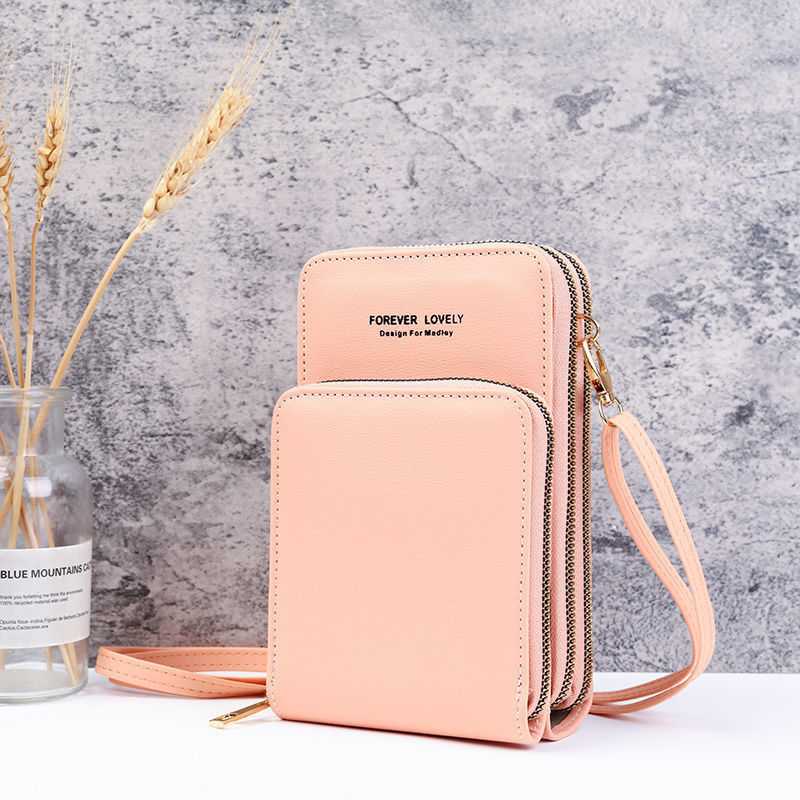 Multi-Compartment Phone Purse With Clear Window