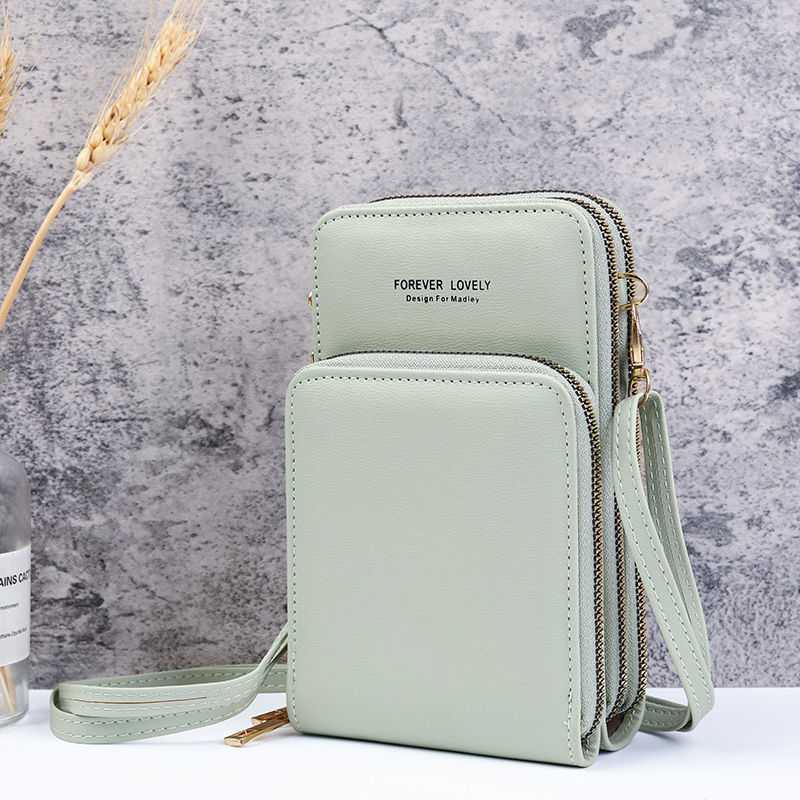 Multi-Compartment Phone Purse With Clear Window