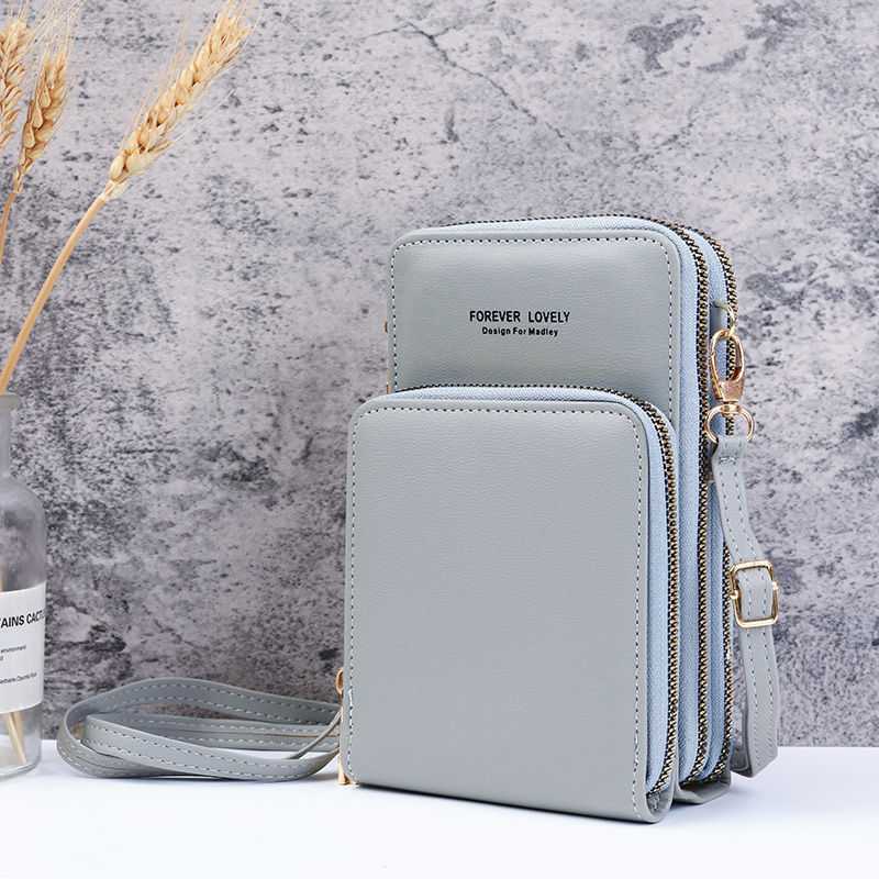 Multi-Compartment Phone Purse With Clear Window