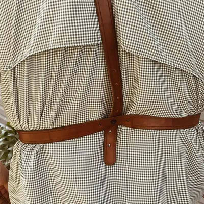 Punk Medieval Waist Holster Vintage Leather Vest Pouch For Cosplay