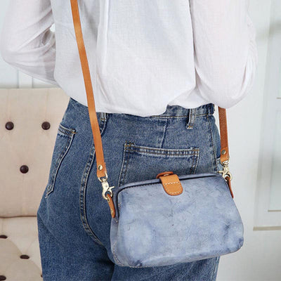 Horizontal Crossbody Bag Classic Leather Office Purse For Women