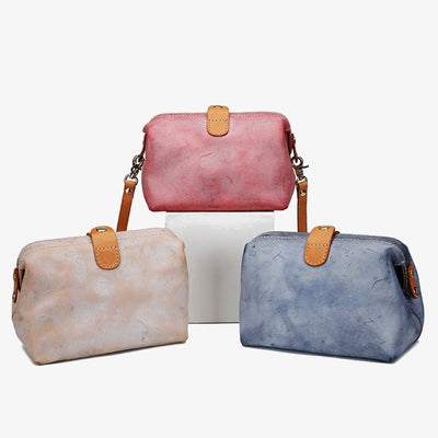 Horizontal Crossbody Bag Classic Leather Office Purse For Women