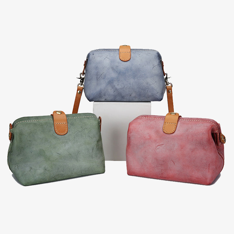 Horizontal Crossbody Bag Classic Leather Office Purse For Women