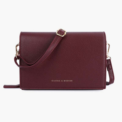 Triple Compartment Phone Bag Women Large Horizontal Crossbody Bag