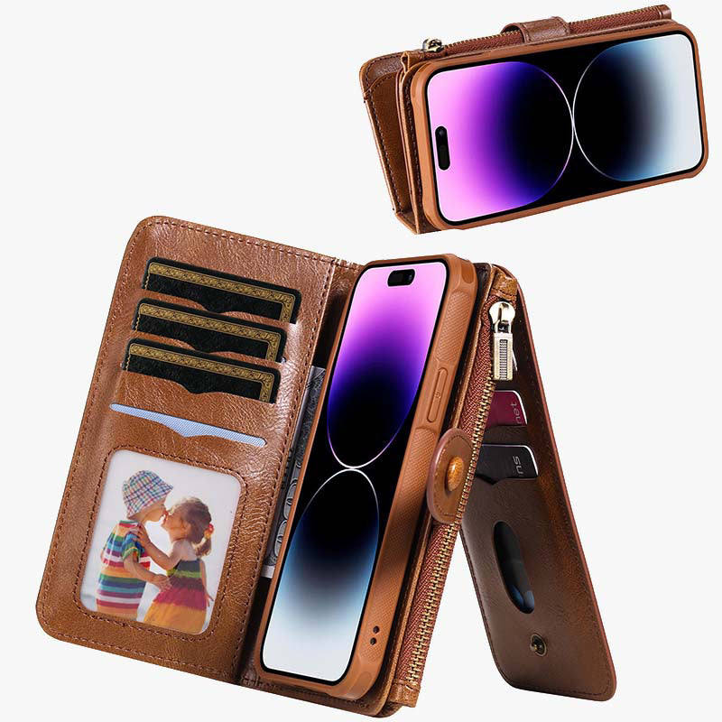 2 In 1 Phone Case For Iphone Multiple Slot Wallet