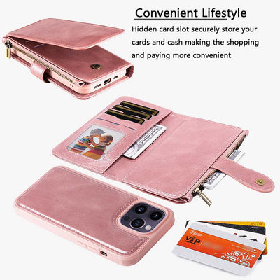 2 In 1 Phone Case For Iphone Multiple Slot Wallet