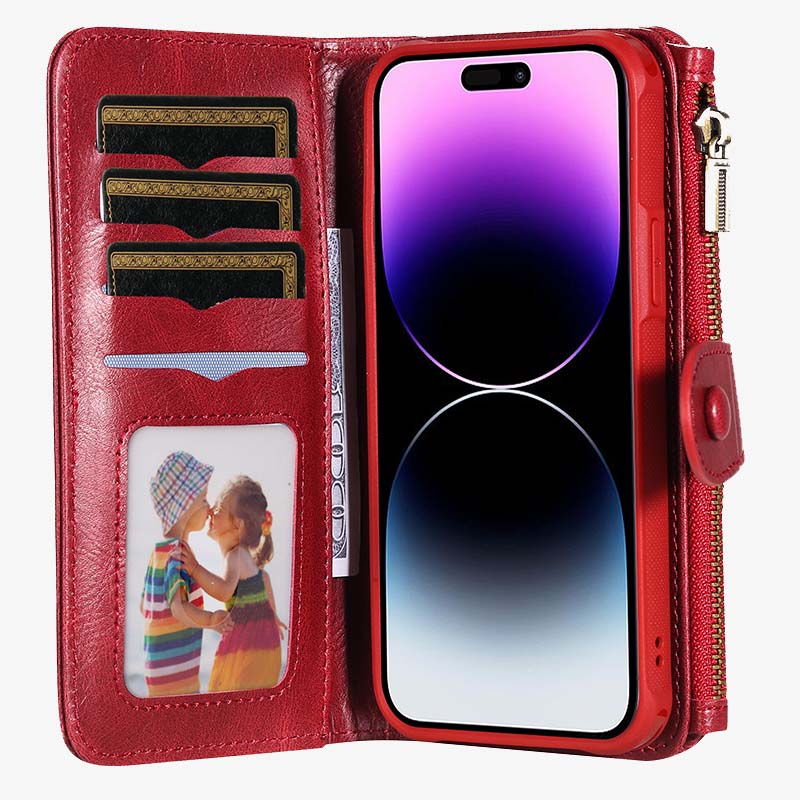 2 In 1 Phone Case For Iphone Multiple Slot Wallet