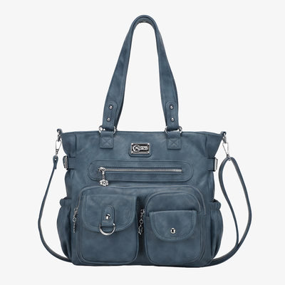 Women Large Underarm Tote Multiple Pockets Two Use Crossbody Bag